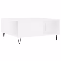vidaXL Tavolino da Salotto Bianco 80x80x36,5 cm in Legno Multistrato - Vista aggiuntiva 2