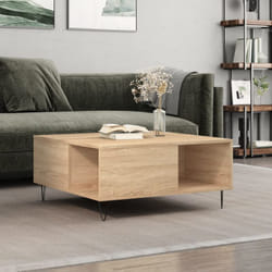 Tavolino Salotto, Tavolino da caffè Rovere Sonoma 80x80x36, 5 cm Legno Multistrato Vidaxl
