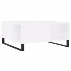 vidaXL Tavolino da Salotto Bianco 80x80x36,5 cm in Legno Multistrato - Vista aggiuntiva 2
