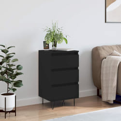 Credenza, Madia per salotto Nera 40x35x70 cm in Legno Multistrato Vidaxl