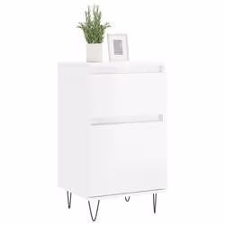 Credenze 2 pz Bianco Lucido 40x35x70 cm in Legno Multistratocod mxl 103743 - Vista aggiuntiva 3