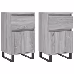 Credenze 2 pz Grigio Sonoma 40x35x70 cm in Legno Multistratocod mxl 128572 - Vista aggiuntiva 2