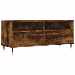 vidaXL Mobile TV Rovere Fumo 100x34,5x44,5 cm in Legno Multistrato - Vista aggiuntiva 2