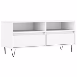 Mobile Porta TV Bianco 100x34,5x44,5 cm in Legno Multistratocod mxl 103467 - Vista aggiuntiva 2