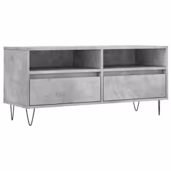 Mobile per TV Grigio Cemento 100x34,5x44,5 cm Legno Multistratocod mxl 80221 - Vista aggiuntiva 2