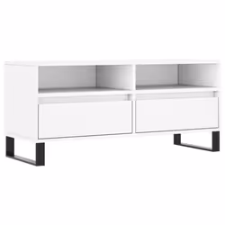Mobile Porta TV Bianco 100x34,5x44,5 cm in Legno Multistratocod mxl 127530 - Vista aggiuntiva 2