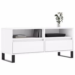 Mobile Porta TV Bianco 100x34,5x44,5 cm in Legno Multistratocod mxl 127530 - Vista aggiuntiva 3