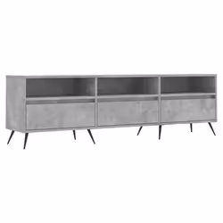 Mobile TV Grigio Cemento 150x30x44,5 cm Legno Multistratocod mxl 80468 - Vista aggiuntiva 2