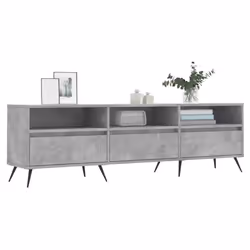 Mobile TV Grigio Cemento 150x30x44,5 cm Legno Multistratocod mxl 80468 - Vista aggiuntiva 3