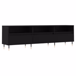 vidaXL Mobile Porta TV Nero 150x30x44,5 cm in Legno Multistrato - Vista aggiuntiva 2