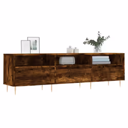 vidaXL Mobile Porta TV Rovere Fumo 150x30x44,5 cm in Legno Multistrato - Vista aggiuntiva 3