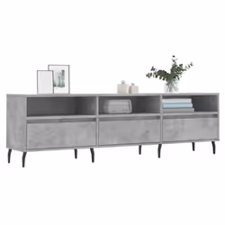 Mobile TV Grigio Cemento 150x30x44,5 cm Legno Multistratocod mxl 87822 - Vista aggiuntiva 3