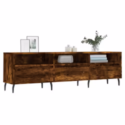 Mobile Porta TV Rovere Fumo 150x30x44,5 cm in Legno Multistratocod mxl 104898 - Vista aggiuntiva 3