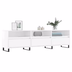 vidaXL Mobile Porta TV Bianco Lucido 150x30x44,5 cm Legno Multistrato - Vista aggiuntiva 3
