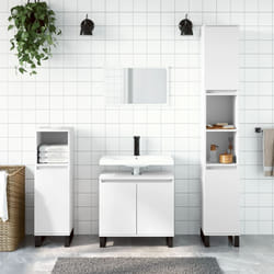 vidaXL Armadietto da Bagno Bianco 30x30x190 cm in Legno Multistrato