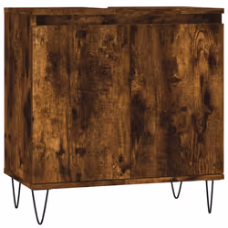 Armadietto Bagno Rovere Fumo 58x33x60 cm in Legno Multistratocod mxl 104902 - Vista aggiuntiva 2
