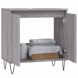 Mobile da Bagno Grigio Sonoma 58x33x60 cm in Legno Multistratocod mxl 80991 - Vista aggiuntiva 3