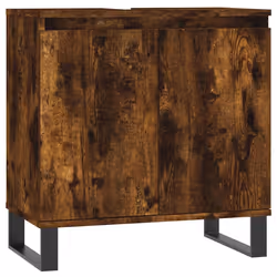 Armadietto Bagno Rovere Fumo 58x33x60 cm in Legno Multistratocod mxl 104904 - Vista aggiuntiva 2