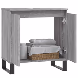 Mobile da Bagno Grigio Sonoma 58x33x60 cm in Legno Multistratocod mxl 129172 - Vista aggiuntiva 3