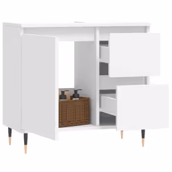 Armadietto da Bagno Bianco 65x33x60 cm in Legno Multistratocod mxl 127583 - Vista aggiuntiva 3