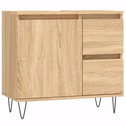 vidaXL Armadietto da Bagno Rovere Sonoma 65x33x60 cm Legno Multistrato - Vista aggiuntiva 2