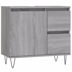 Armadietto Bagno Grigio Sonoma 65x33x60 cm in Legno Multistratocod mxl 128636 - Vista aggiuntiva 2