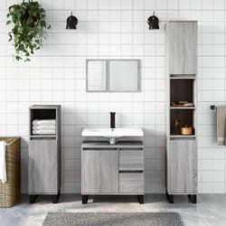 vidaXL Armadietto Bagno Grigio Sonoma 65x33x60 cm in Legno Multistrato
