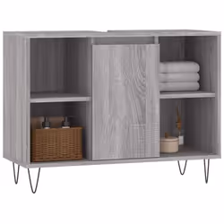 Mobile da Bagno Grigio Sonoma 80x33x60 cm in Legno Multistratocod mxl 105987 - Vista aggiuntiva 3