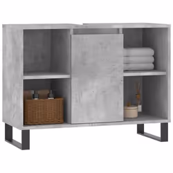 Armadietto da Bagno Grigio Cemento 80x33x60cm Legno Multistratocod mxl 82090 - Vista aggiuntiva 3