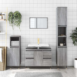 Vidaxl - Mobile da Bagno Grigio Sonoma 80x33x60 cm in Legno Multistrato 9211