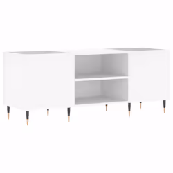 Mobile Porta Dischi Bianco 121x38x48 cm in Legno Multistratocod mxl 79536 - Vista aggiuntiva 2