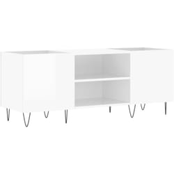 Vidaxl - Mobile Porta Dischi Bianco Lucido 121x38x48cm Legno Multistrato