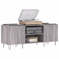 Mobile Porta Dischi Grigio Sonoma 121x38x48cm Legno Multistratocod mxl 80993 - Vista aggiuntiva 3