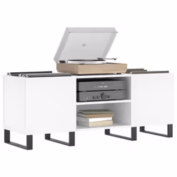 Mobile Porta Dischi Bianco 121x38x48 cm in Legno Multistratocod mxl 127478 - Vista aggiuntiva 3