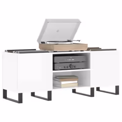 Mobile Porta Dischi Bianco Lucido 121x38x48cm Legno Multistratocod mxl 128204 - Vista aggiuntiva 3