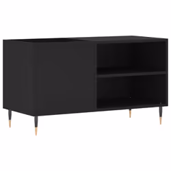 vidaXL Mobile Porta Dischi Nero 85x38x48 cm in Legno Multistrato - Vista aggiuntiva 2