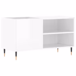 Mobile Porta Dischi Bianco Lucido 85x38x48 cm Legno Multistratocod mxl 82086 - Vista aggiuntiva 2
