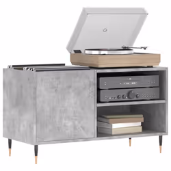 Mobile Porta Dischi Grigio Cemento 85x38x48cm Legno Multistratocod mxl 82161 - Vista aggiuntiva 3