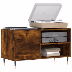 Mobile Porta Dischi Rovere Fumo 85x38x48 cm Legno Multistratocod mxl 105995 - Vista aggiuntiva 3