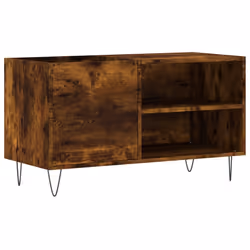 Mobile Porta Dischi Rovere Fumo 85x38x48 cm Legno Multistratocod mxl 82116 - Vista aggiuntiva 2