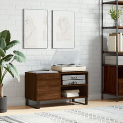 Mobile Porta Dischi, Mobile per Documenti Rovere Marrone 85x38x48cm Legno Multistrato Vidaxl