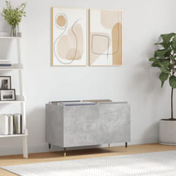 Mobile Porta Dischi, Mobile per Documenti Grigio Cemento 74, 5x38x48 Legno Multistrato Vidaxl