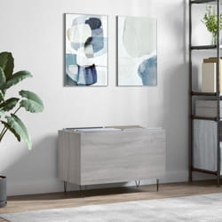 Mobile Porta Dischi, Mobile per Documenti Grigio Sonoma 74, 5x38x48 Legno Multistrato Vidaxl