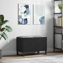 Vidaxl - Mobile Porta Dischi Nero 74,5x38x48 cm in Legno Multistrato