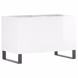 Mobile Porta Dischi Bianco Lucido 74,5x38x48 Legno Multistratocod mxl 127924 - Vista aggiuntiva 2