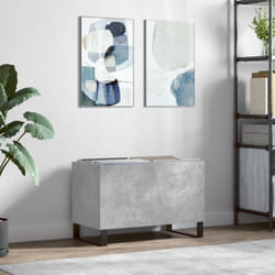 Mobile Porta Dischi, Mobile per Documenti Grigio Cemento 74, 5x38x48 Legno Multistrato Vidaxl
