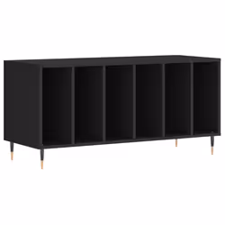 Mobile Porta Dischi Nero 100x38x48 cm in Legno Multistratocod mxl 127252 - Vista aggiuntiva 2