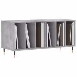 Mobile Porta Dischi Grigio Cemento 100x38x48 Legno Multistratocod mxl 104238 - Vista aggiuntiva 3