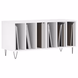 Mobile Porta Dischi Bianco 100x38x48 cm in Legno Multistratocod mxl 127608 - Vista aggiuntiva 3