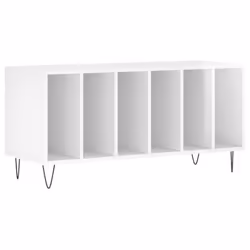 Mobile Porta Dischi Bianco Lucido 100x38x48cm Legno Multistratocod mxl 104244 - Vista aggiuntiva 2